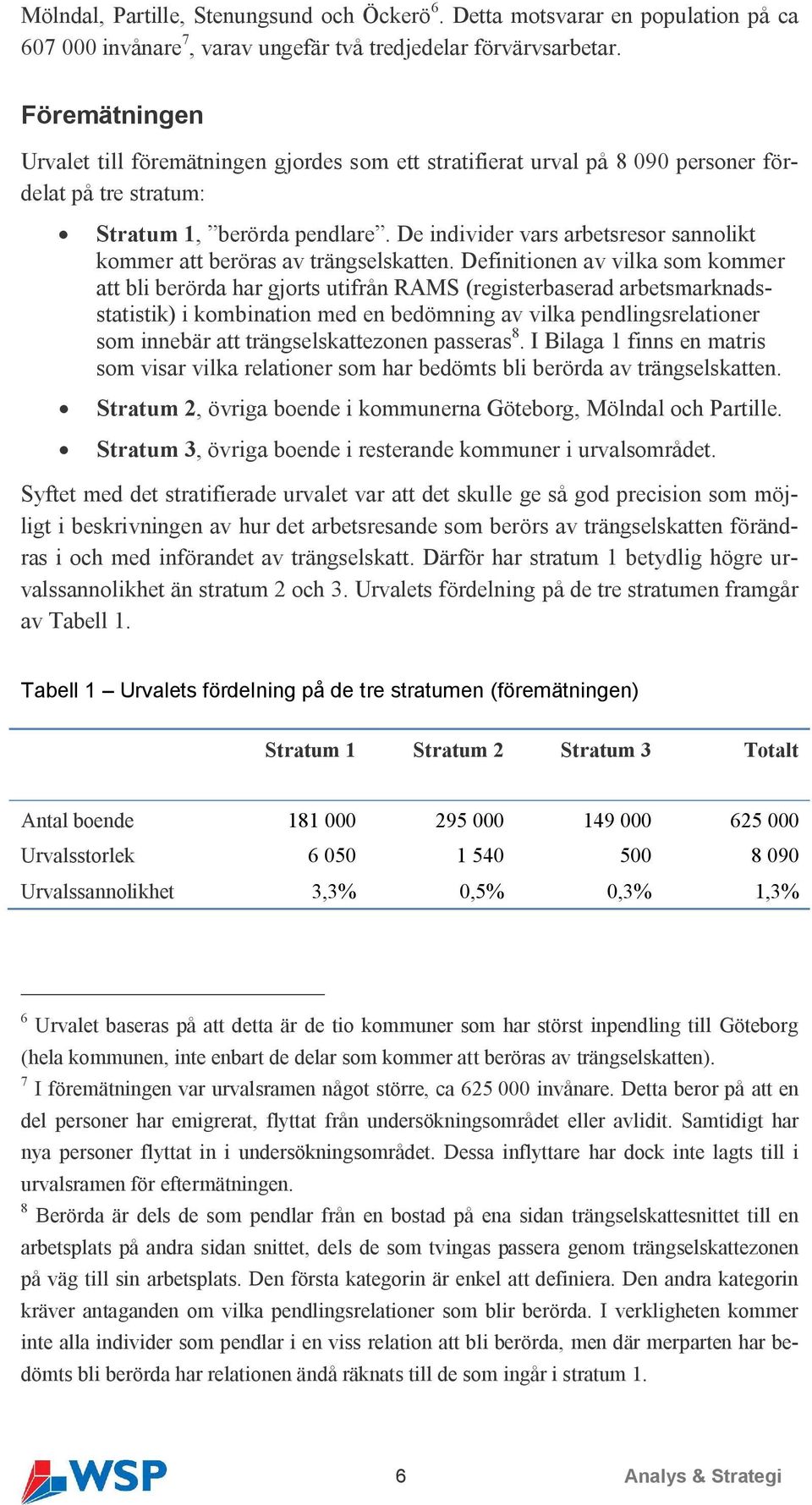 De individer vars arbetsresor sannolikt kommer att beröras av trängselskatten.