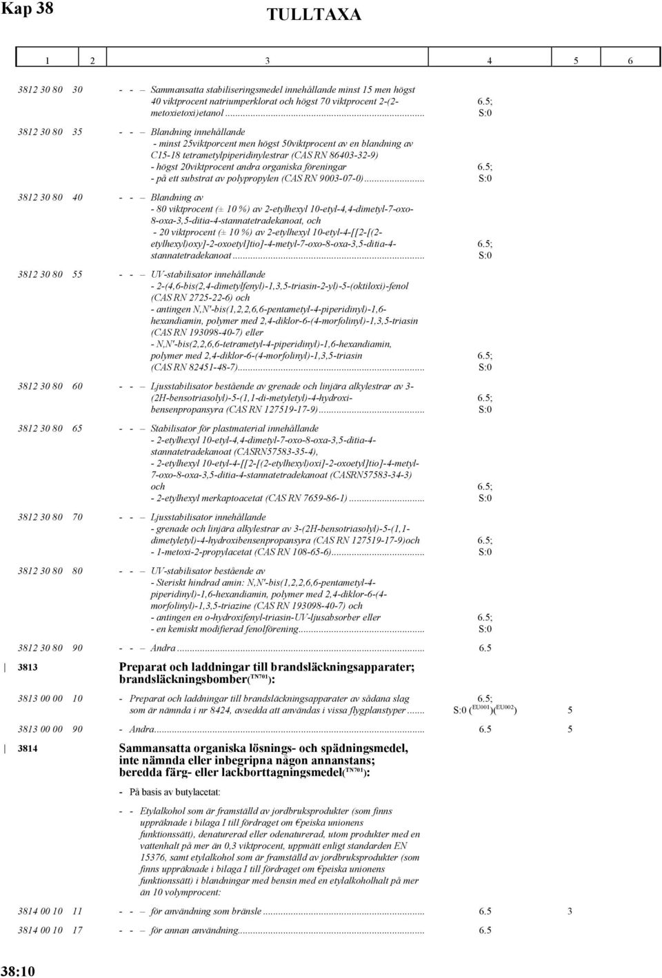 föreningar på ett substrat av polypropylen (CAS RN 9003 07 0).