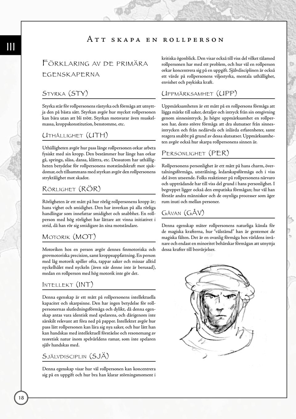 Självdisciplinen är också ett värde på rollpersonens viljestyrka, mentala uthållighet, envishet och psykiska kraft.