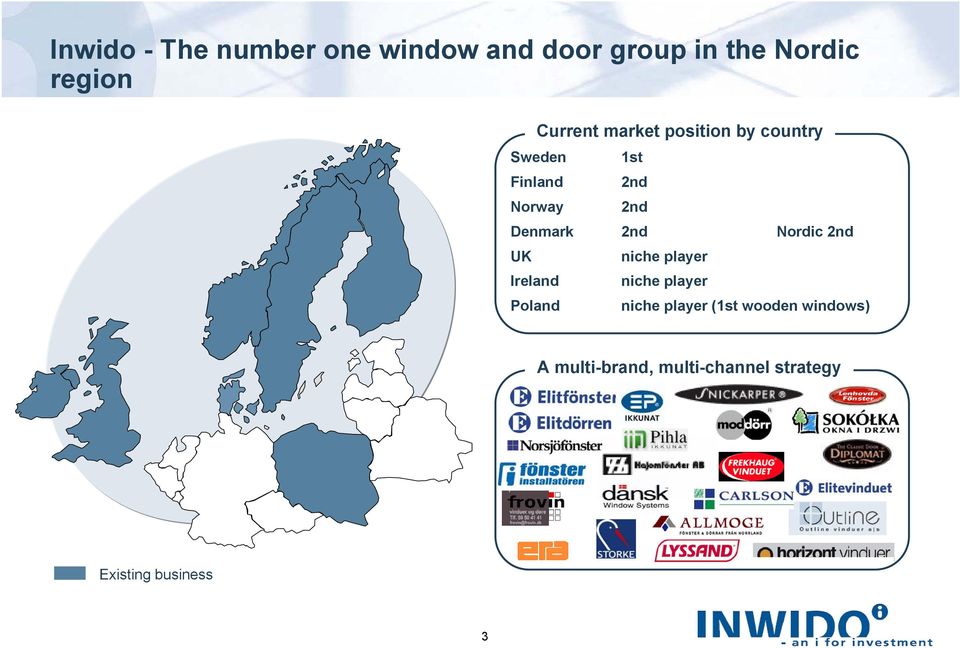 Denmark 2nd Nordic 2nd UK niche player Ireland niche player Poland niche