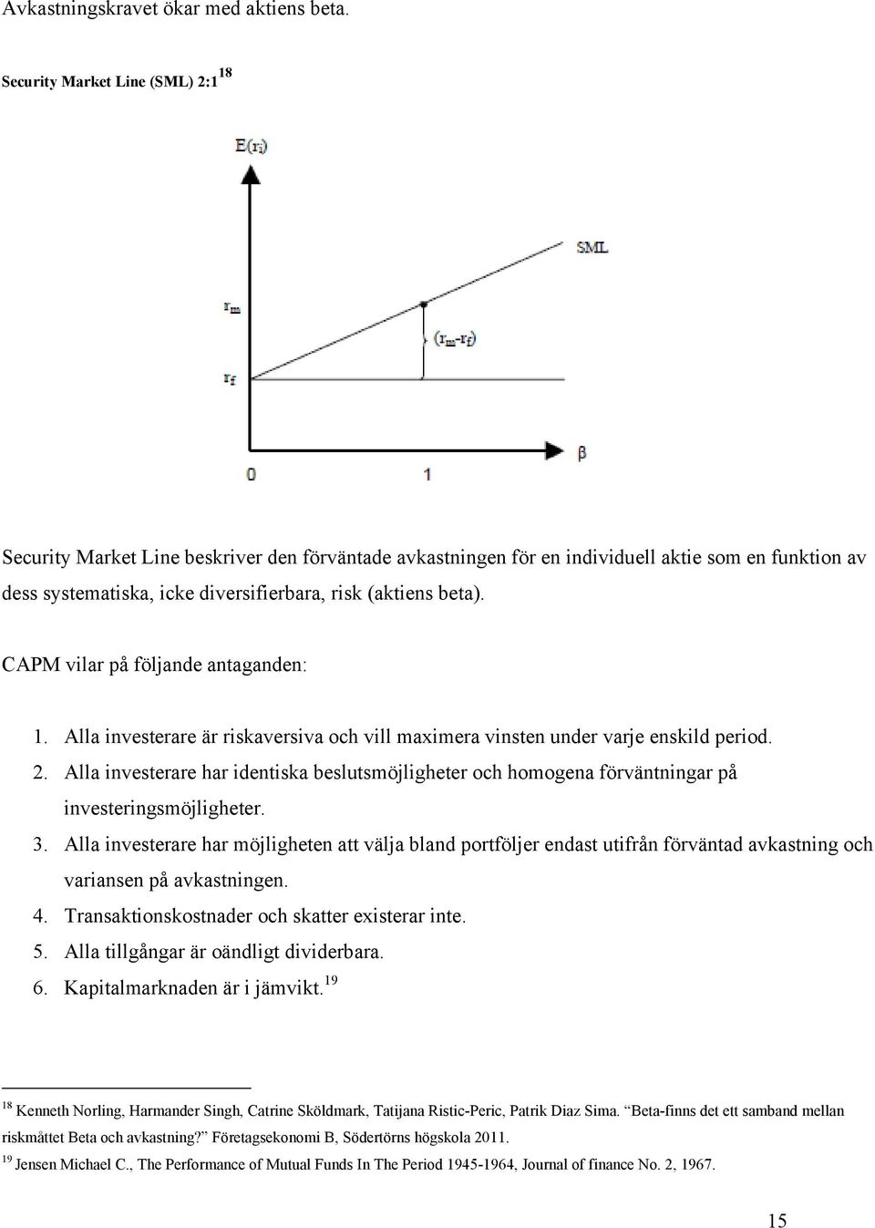 CAPM vilar på följande antaganden: 1. Alla investerare är riskaversiva och vill maximera vinsten under varje enskild period. 2.