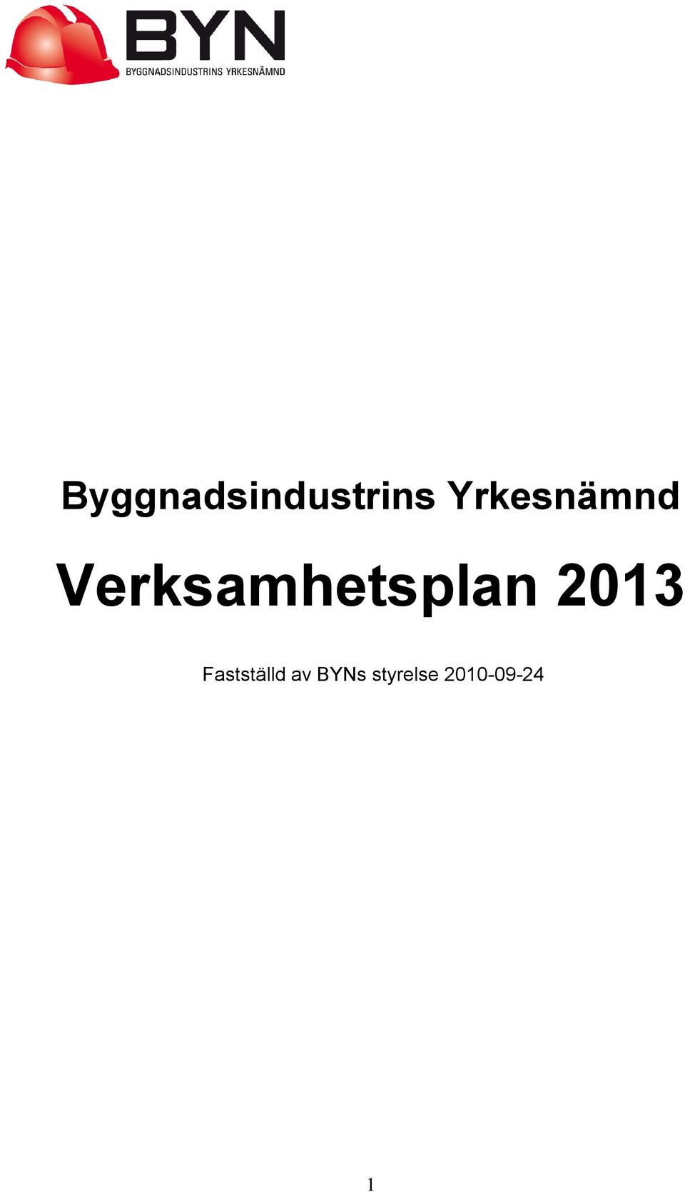 Verksamhetsplan 2013