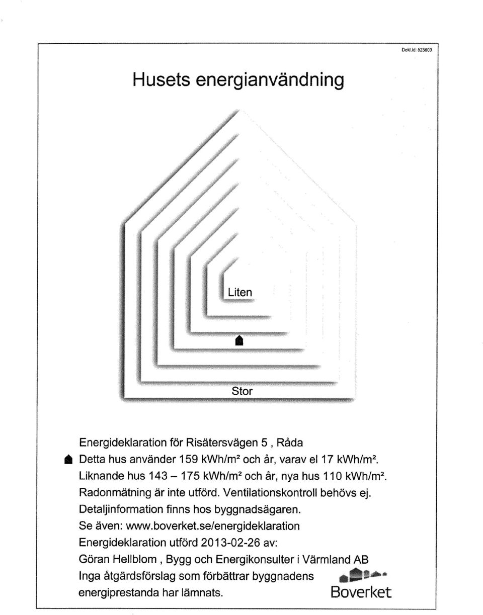 Detaljinformation finns hos byggnadsägaren. Se även: www.boverket.