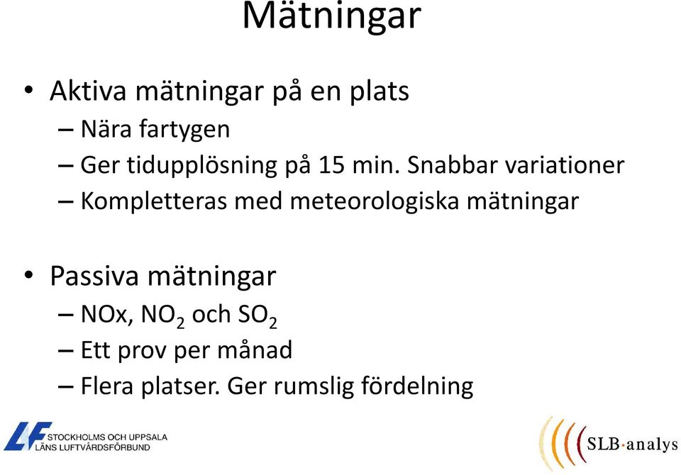 Snabbar variationer Kompletteras med meteorologiska