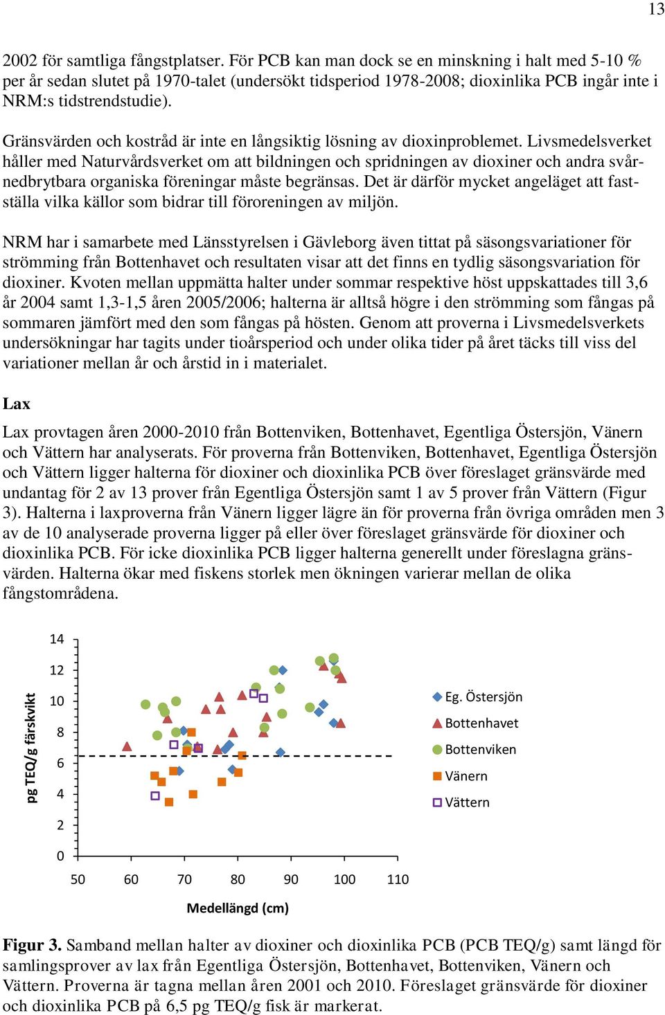 Gränsvärden och kostråd är inte en långsiktig lösning av dioxinproblemet.