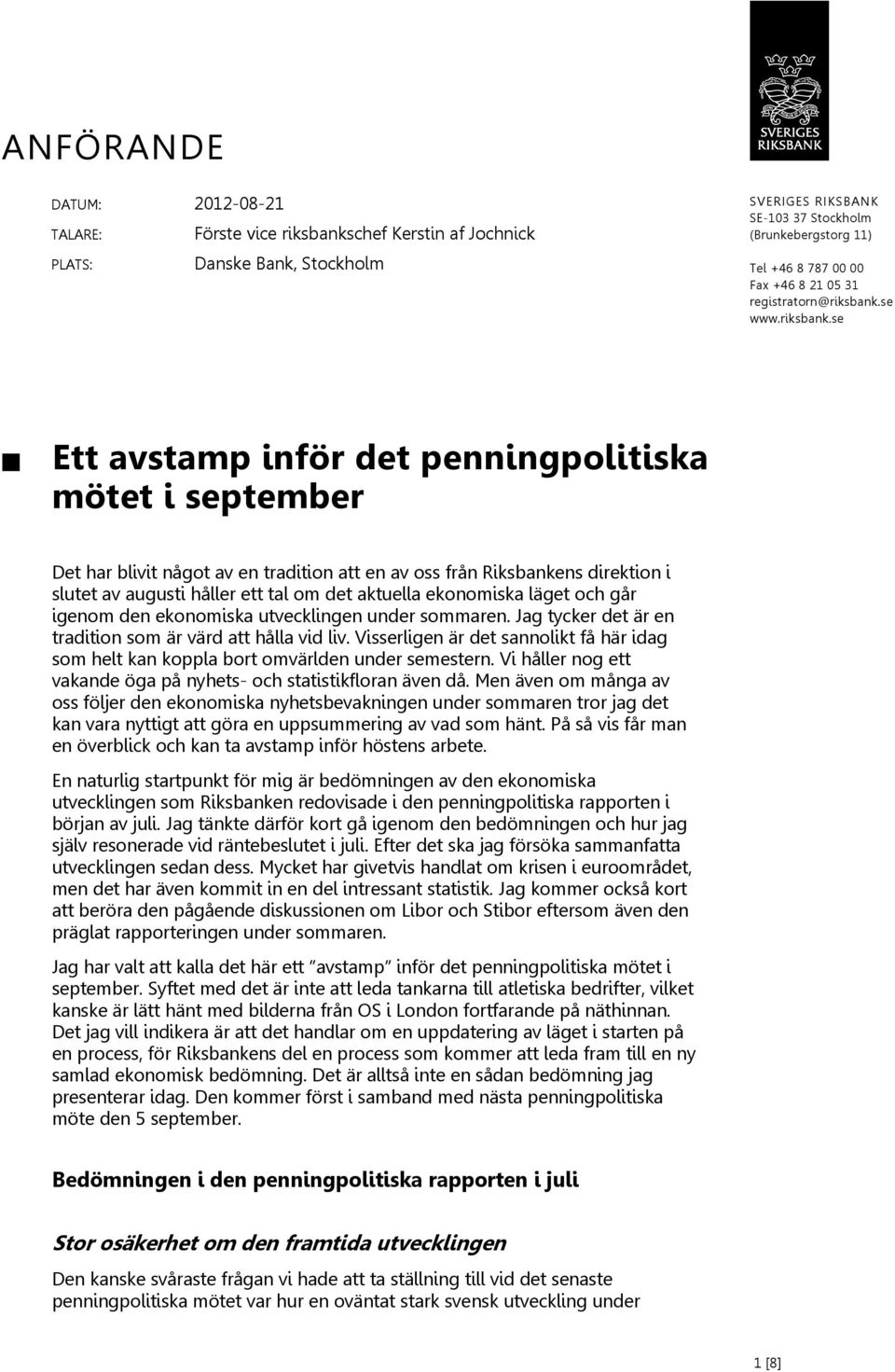 se www.riksbank.