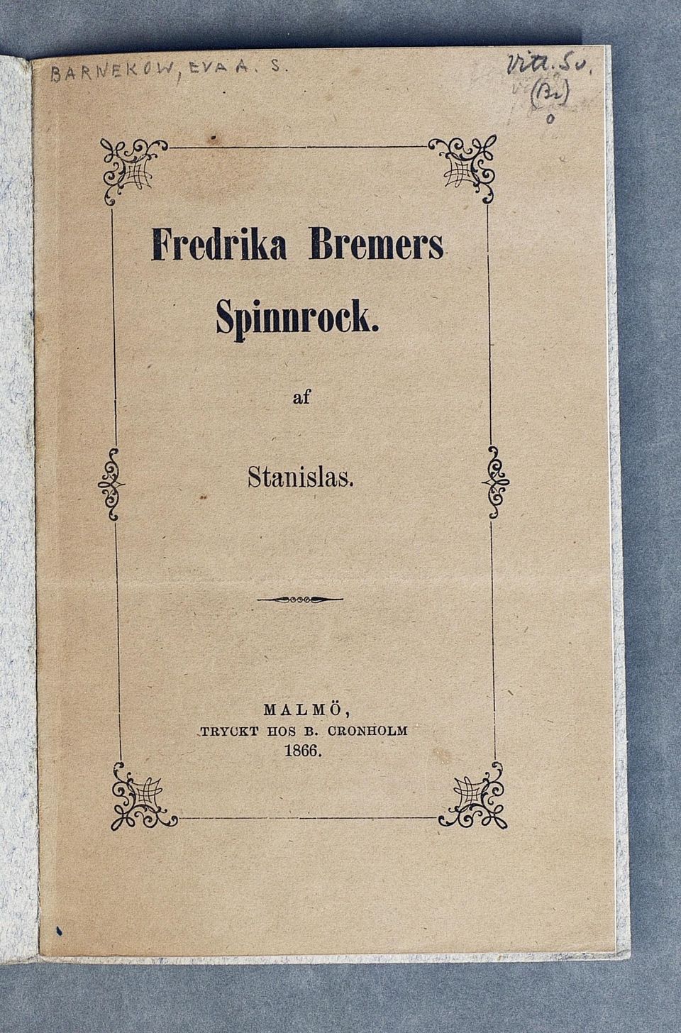 Bremers Spinnrock.