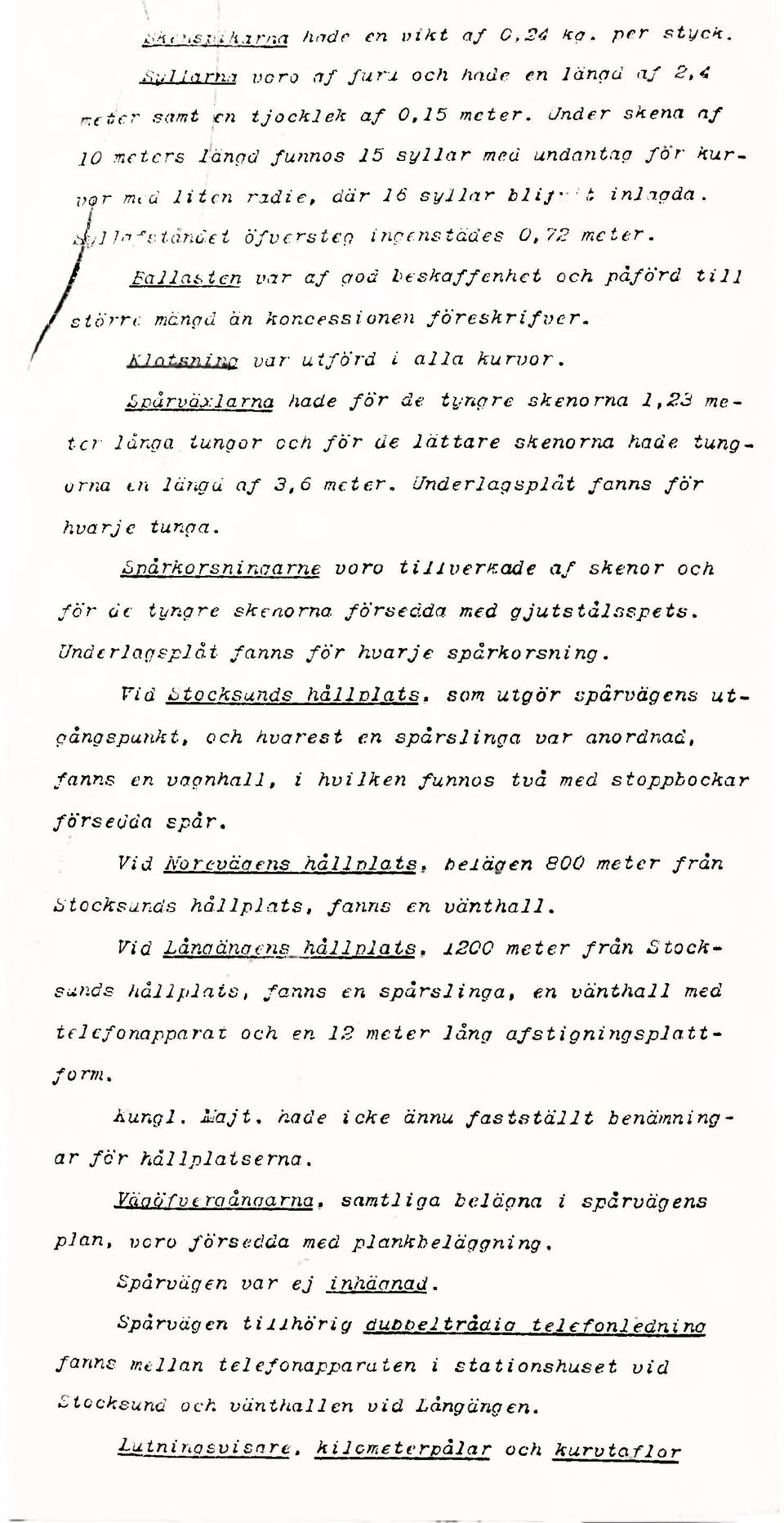 / Ballasten var af god beskaffenhet och påförd t i l l f större, mängd än koncessionen fö re s k rifv e r.