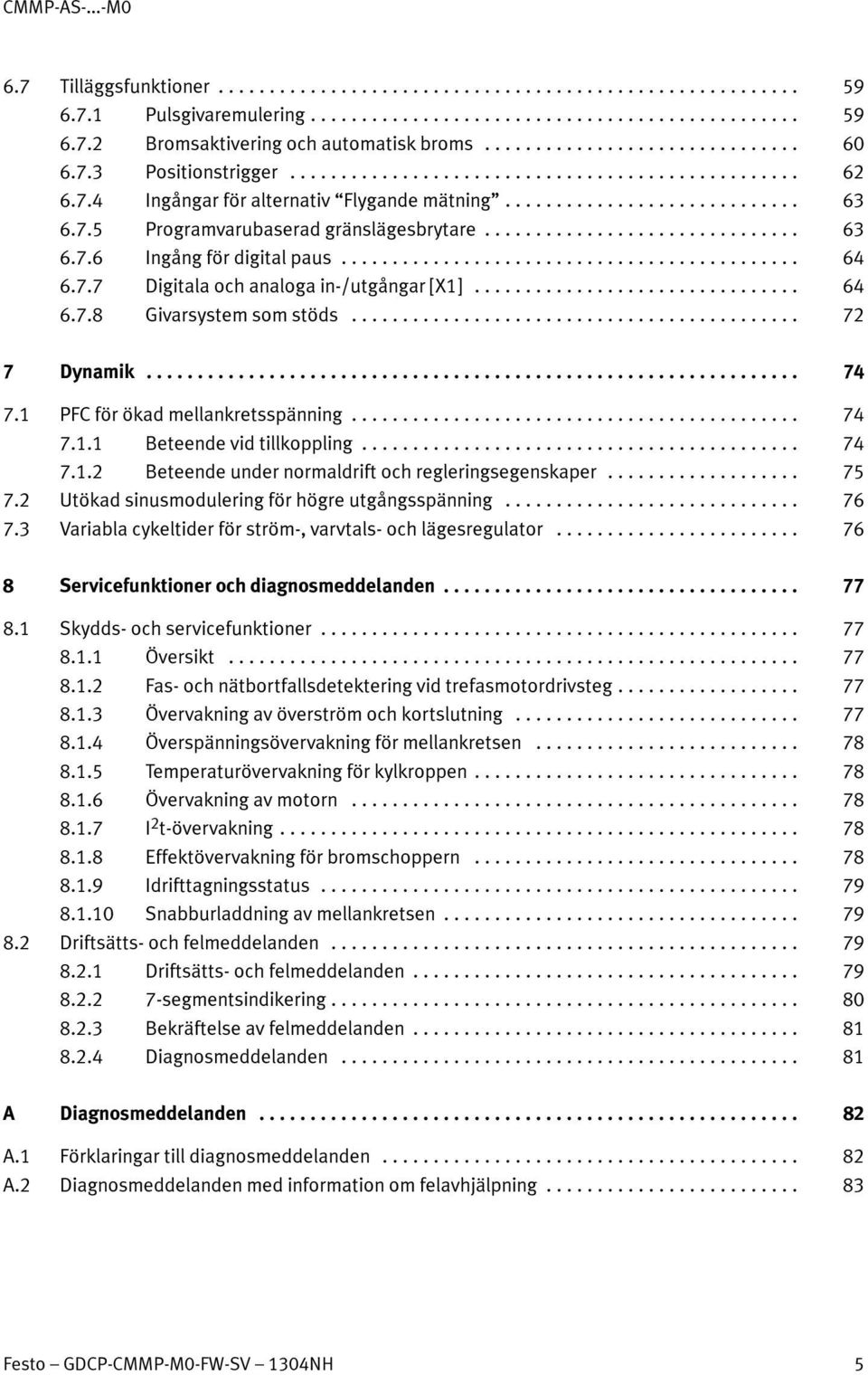 1 PFC för ökad mellankretsspänning... 74 7.1.1 Beteende vid tillkoppling... 74 7.1.2 Beteende under normaldrift och regleringsegenskaper... 75 7.2 Utökad sinusmodulering för högre utgångsspänning.
