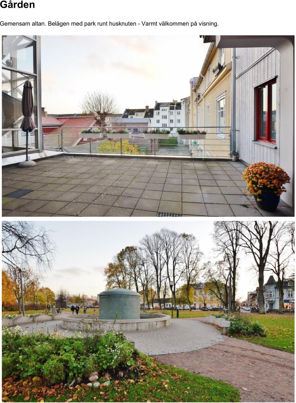 Belägen med park