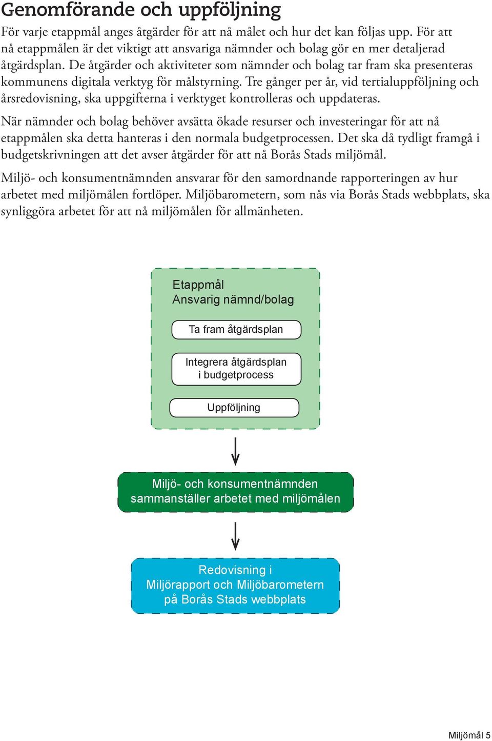 De åtgärder och aktiviteter som nämnder och bolag tar fram ska presenteras kommunens digitala verktyg för målstyrning.