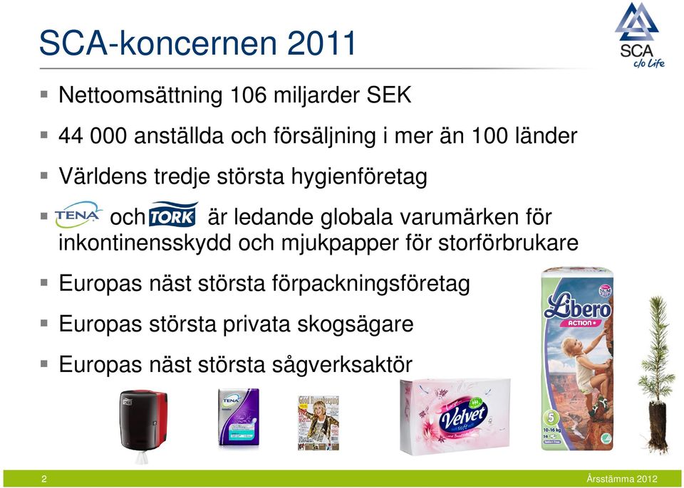 varumärken för inkontinensskydd och mjukpapper för storförbrukare Europas näst största