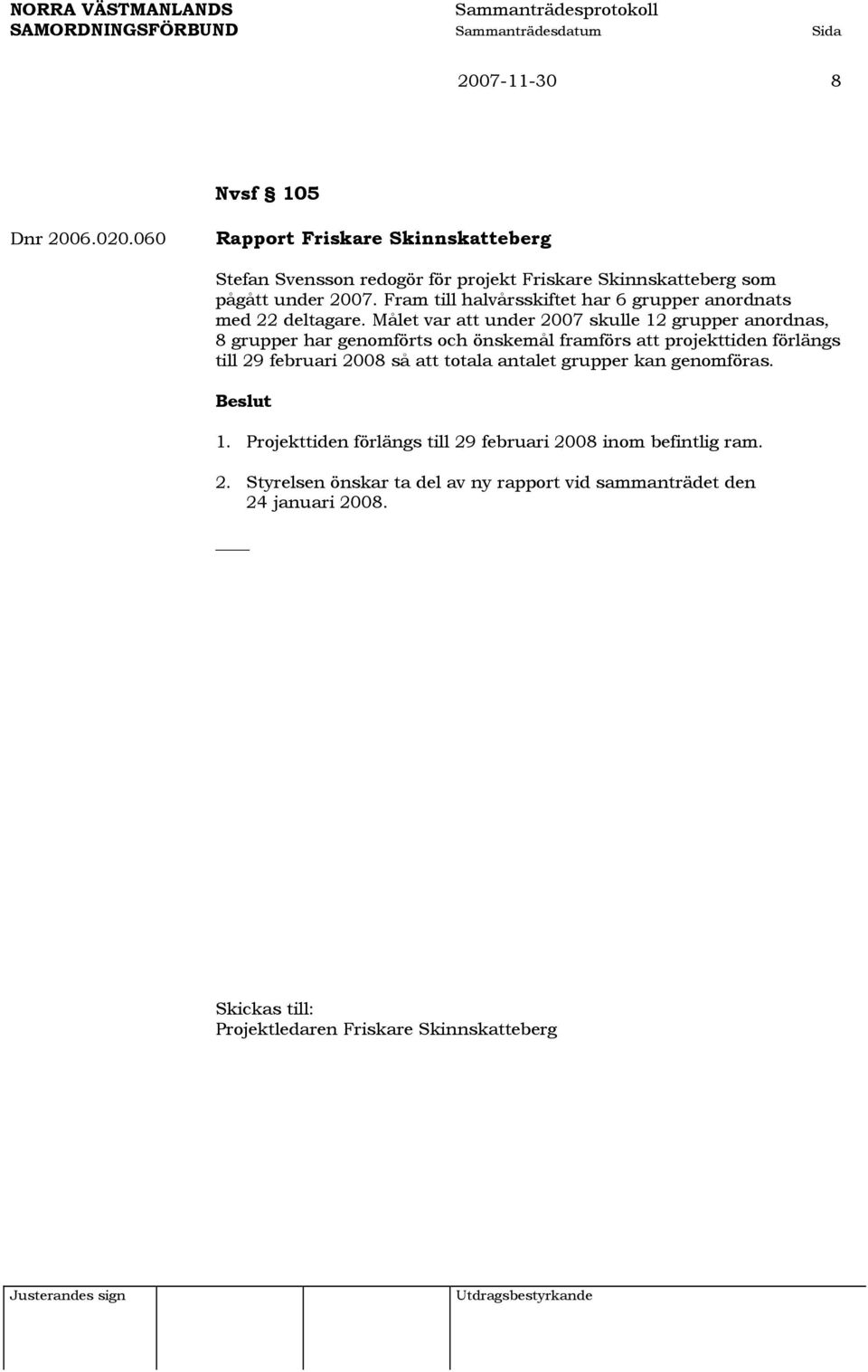 Fram till halvårsskiftet har 6 grupper anordnats med 22 deltagare.