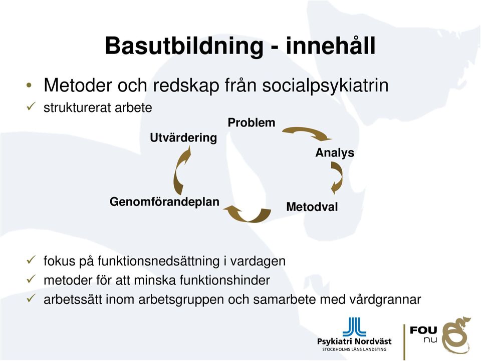 Metodval fokus på funktionsnedsättning i vardagen metoder för att