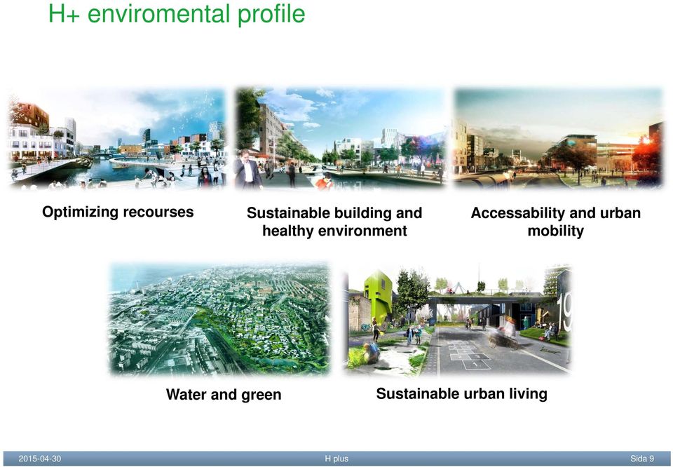 Accessability and urban mobility Water and