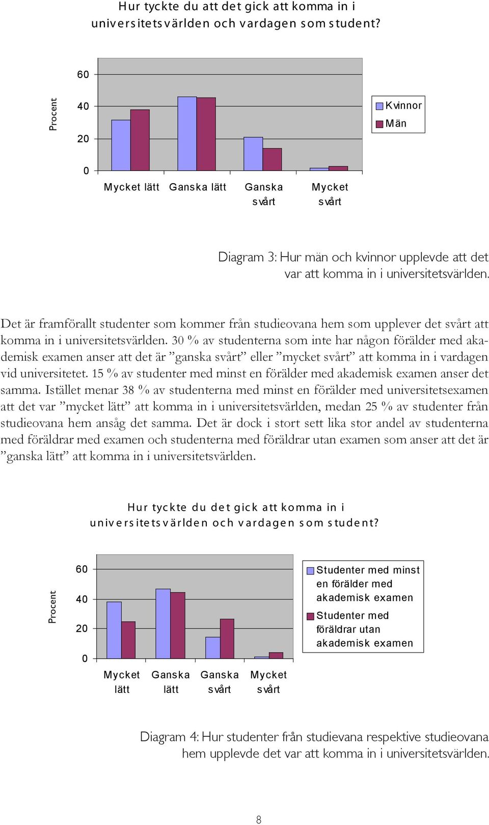 Det är framförallt studenter som kommer från studieovana hem som upplever det svårt att komma in i universitetsvärlden.