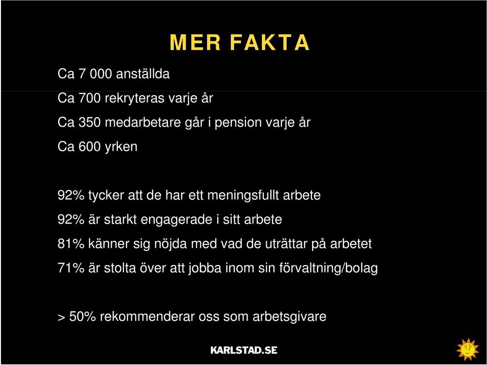 starkt engagerade i sitt arbete 81% känner sig nöjda med vad de uträttar på arbetet