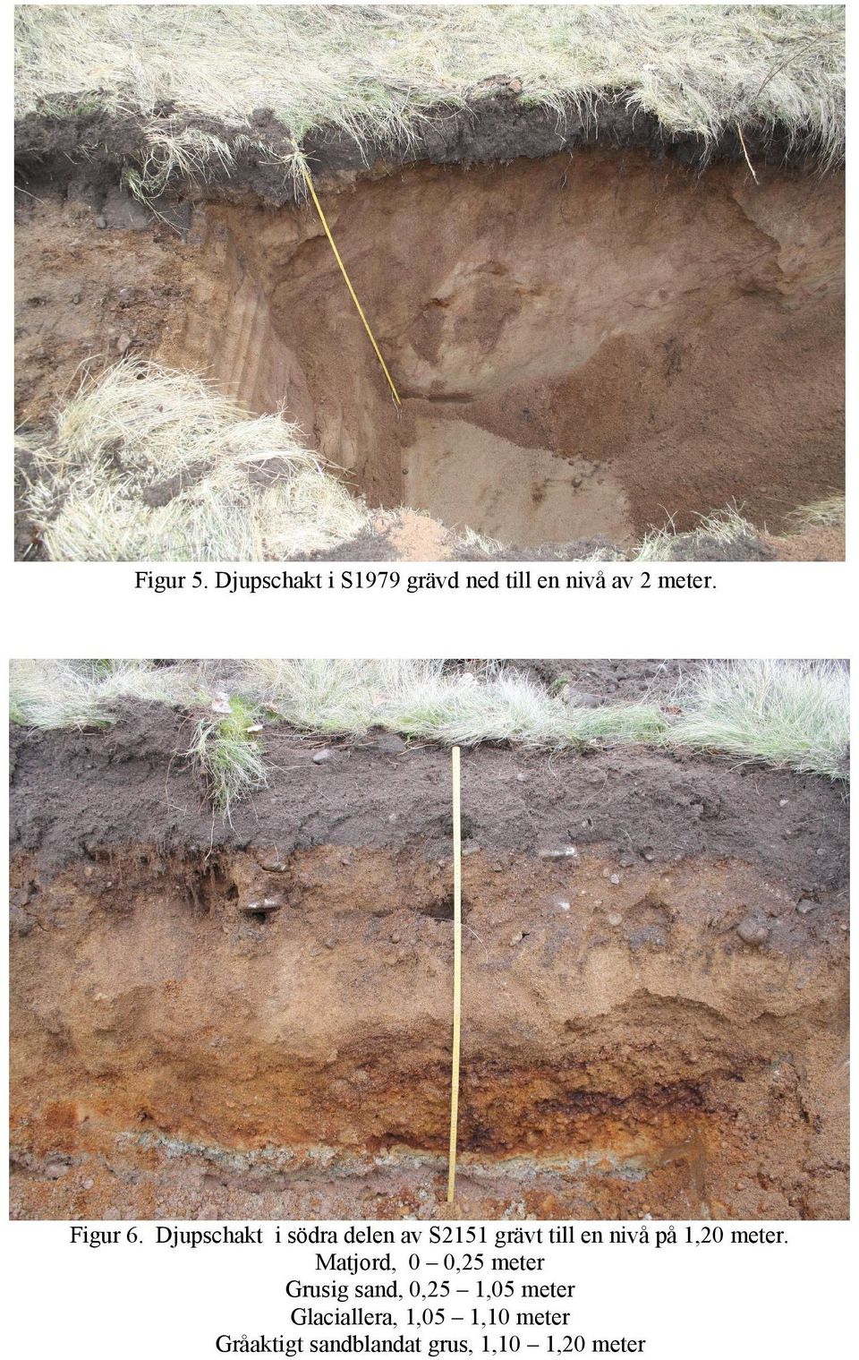 Djupschakt i södra delen av S2151 grävt till en nivå på 1,20