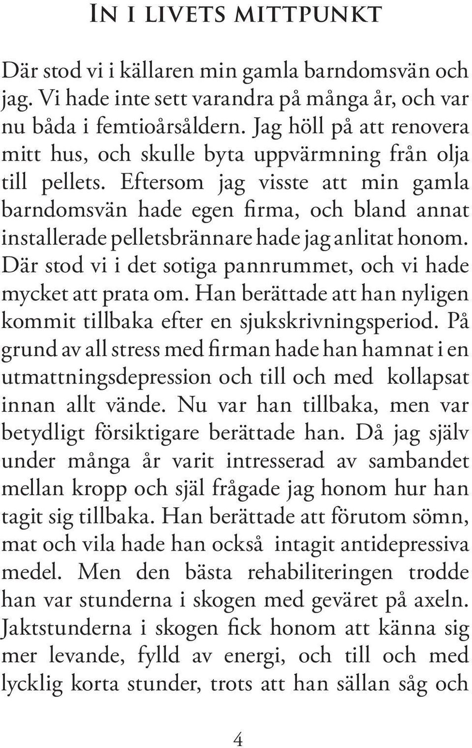 Eftersom jag visste att min gamla barndomsvän hade egen firma, och bland annat installerade pelletsbrännare hade jag anlitat honom.