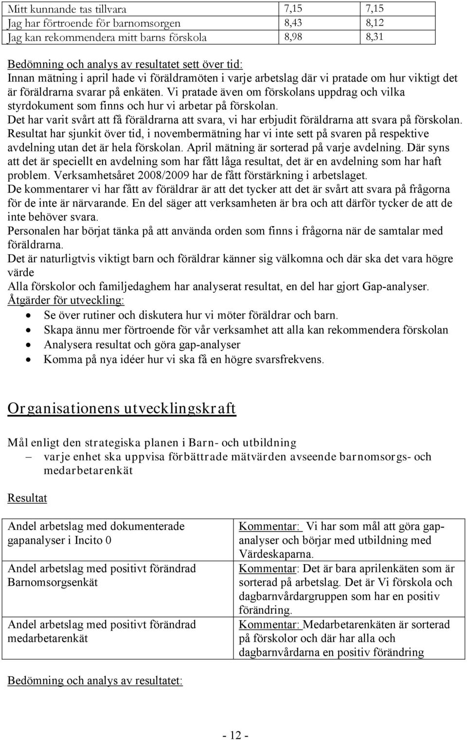 Vi pratade även om förskolans uppdrag och vilka styrdokument som finns och hur vi arbetar på förskolan.