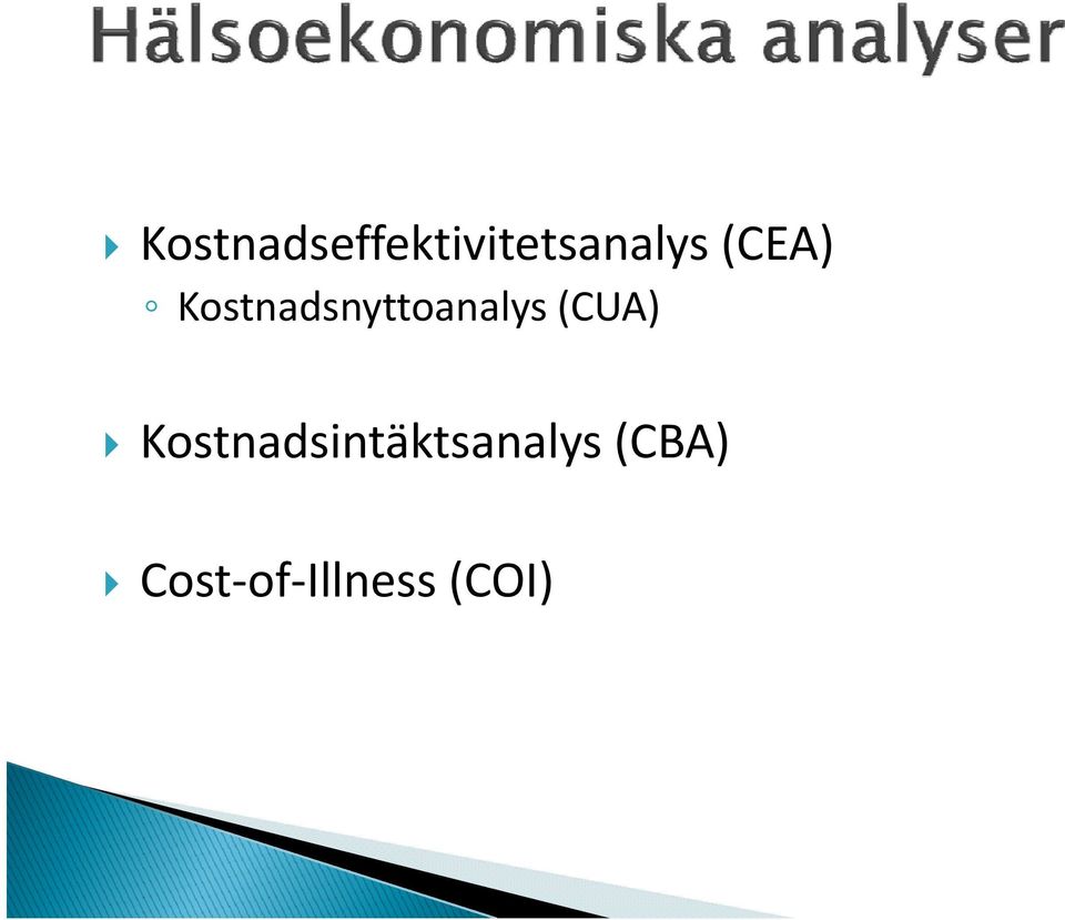 (CUA) Kostnadsintäktsanalys