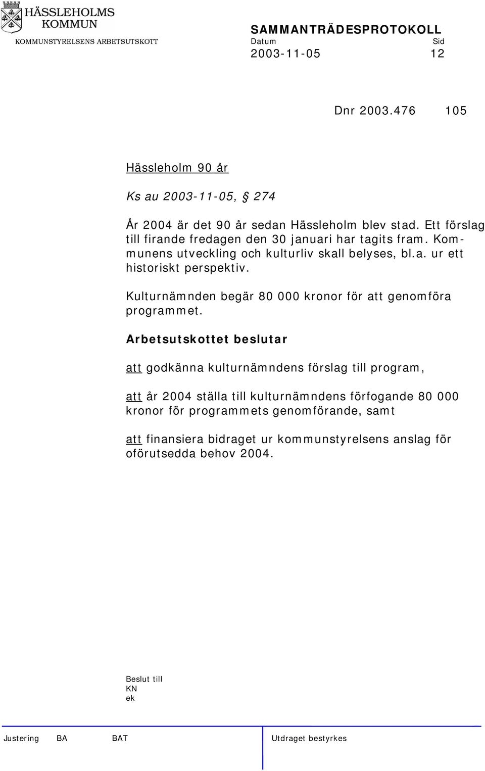 Kulturnämnden begär 80 000 kronor för att genomföra programmet.