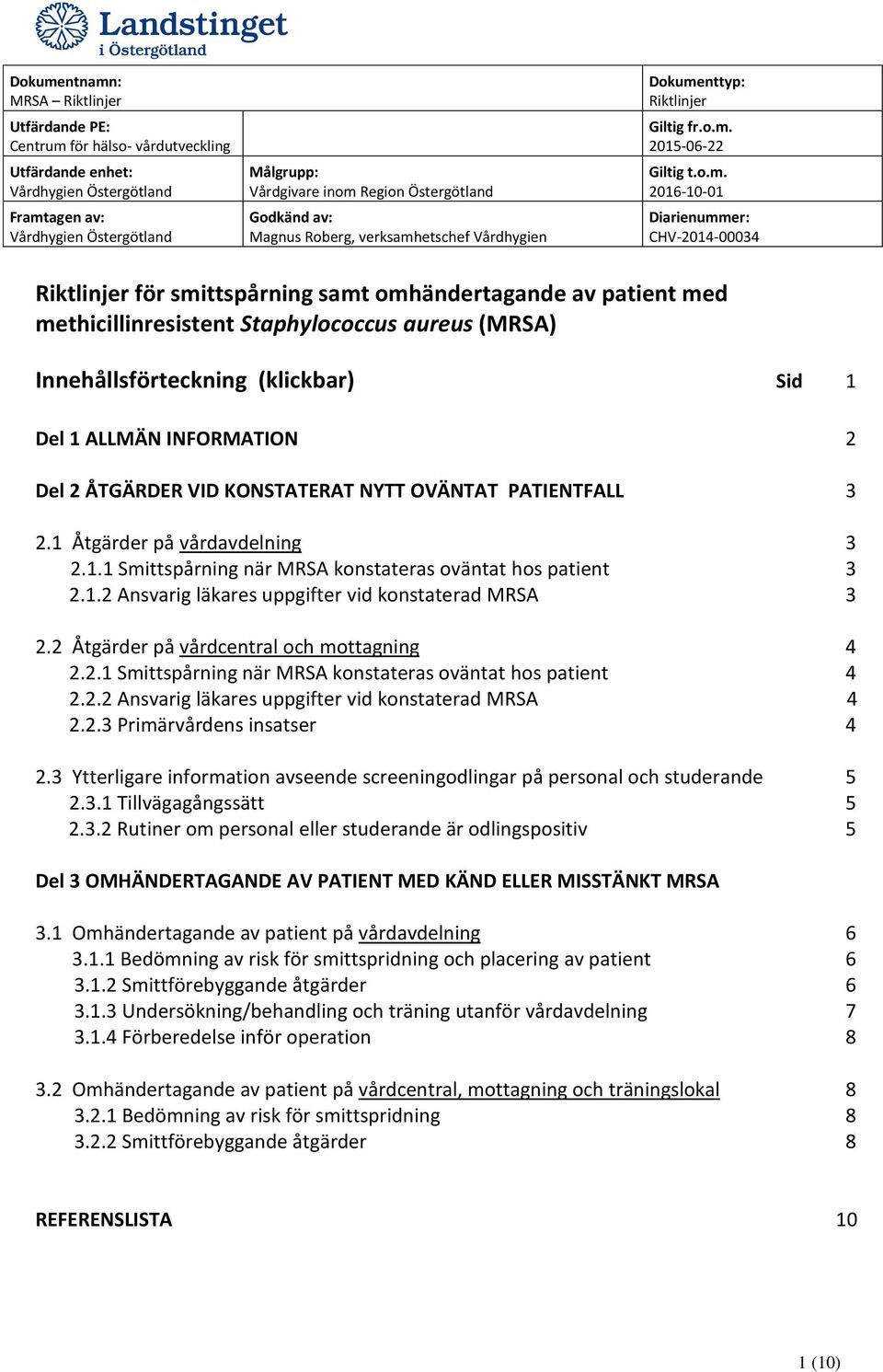 etschef Vårdhygien Dokume