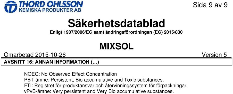 and Toxic substances.