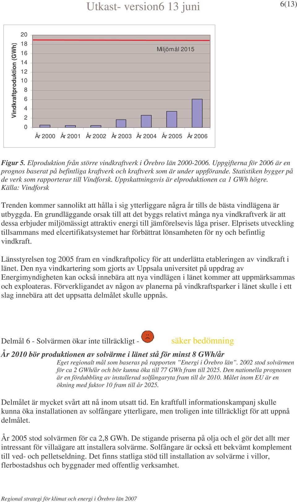 Statistiken bygger på de verk som rapporterar till Vindforsk. Uppskattningsvis är elproduktionen ca 1 GWh högre.