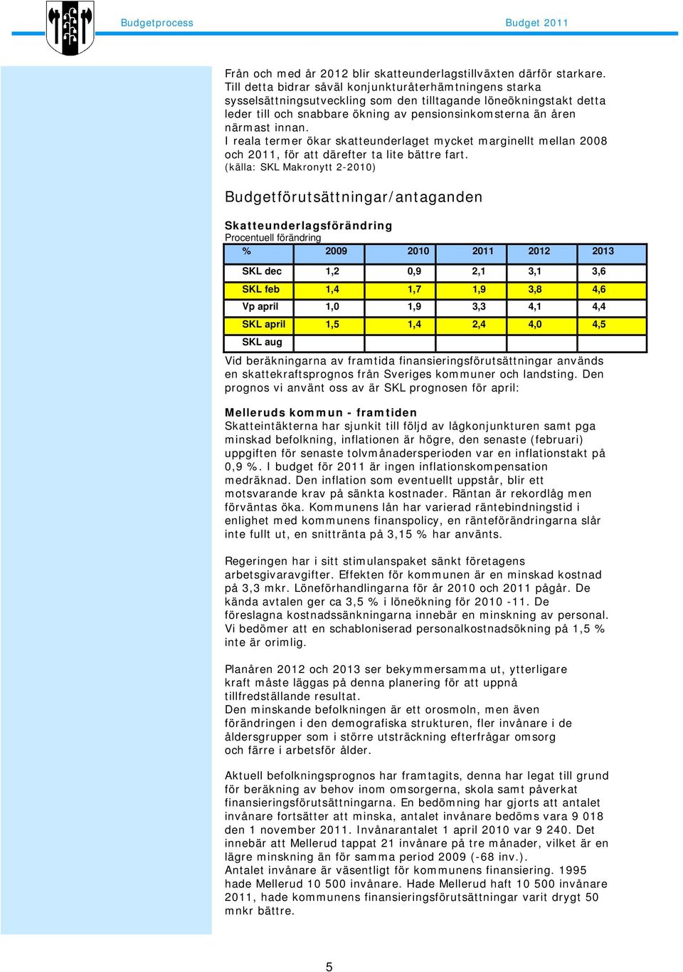 innan. I reala termer ökar skatteunderlaget mycket marginellt mellan 2008 och 2011, för att därefter ta lite bättre fart.
