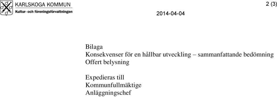 sammanfattande bedömning Offert
