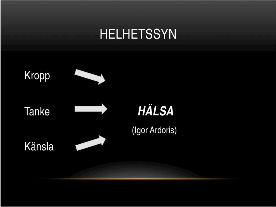 HÄLSA Känsla
