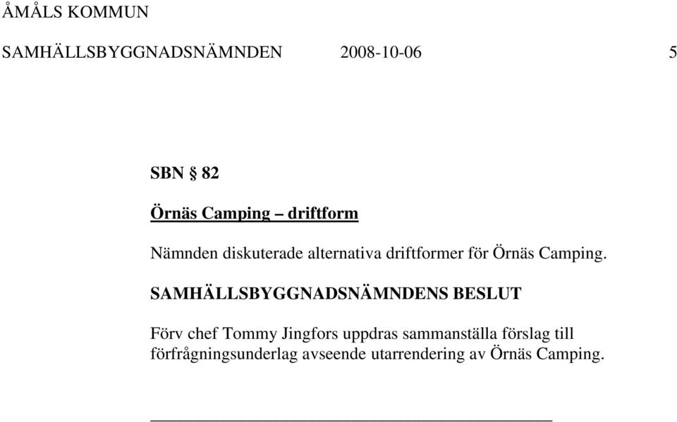 Örnäs Camping.