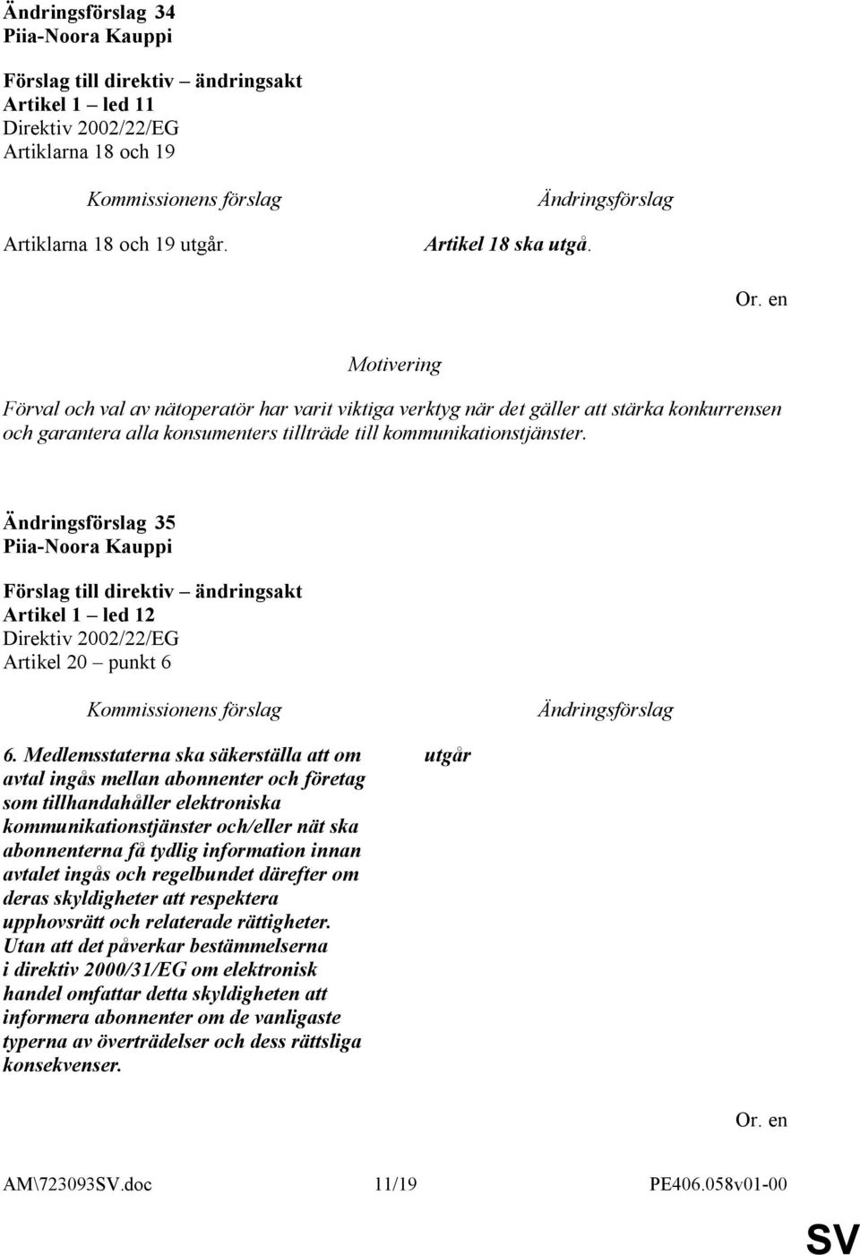 35 Piia-Noora Kauppi Artikel 1 led 12 Artikel 20 punkt 6 6.