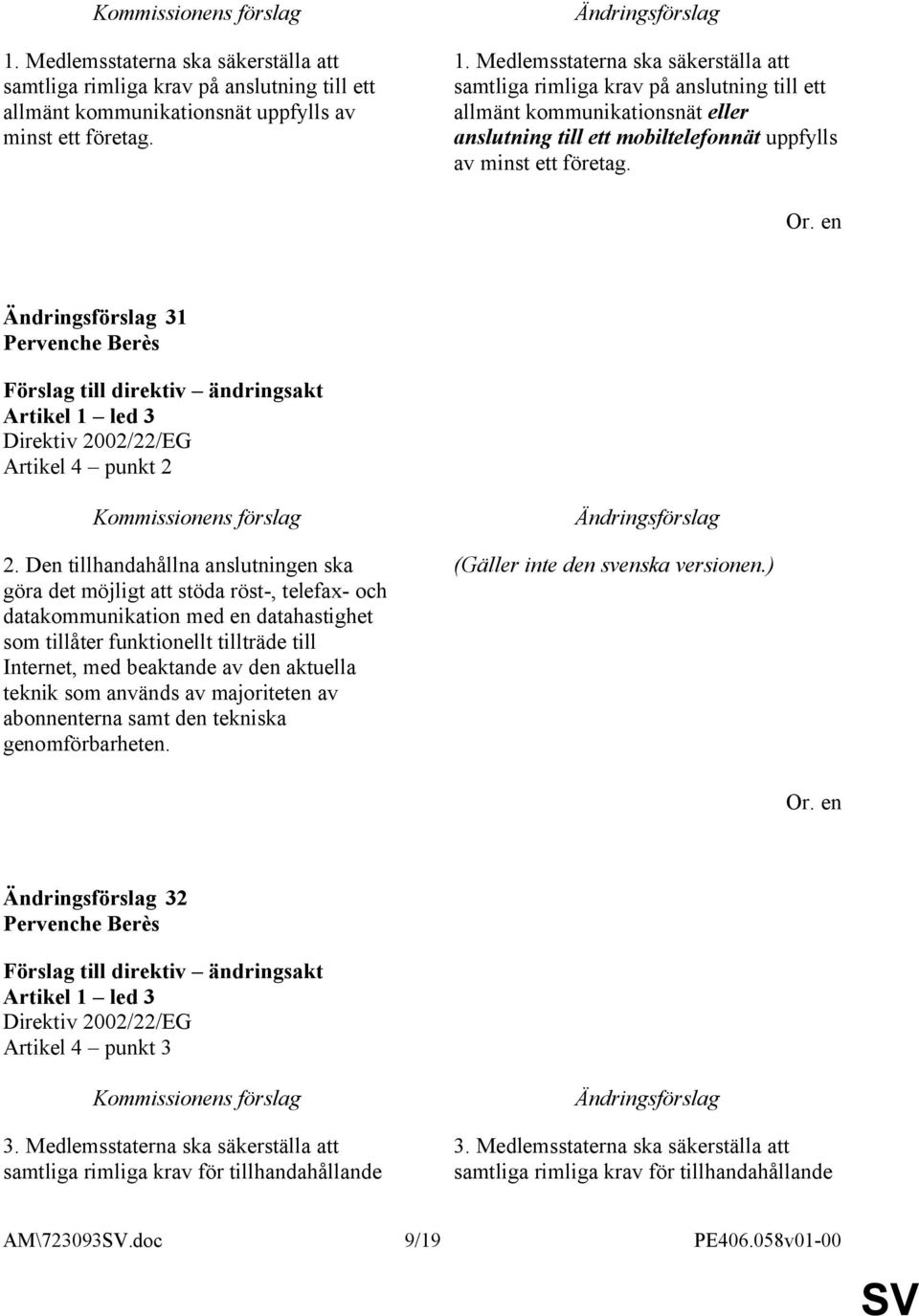 31 Pervenche Berès Artikel 1 led 3 Artikel 4 punkt 2 2.