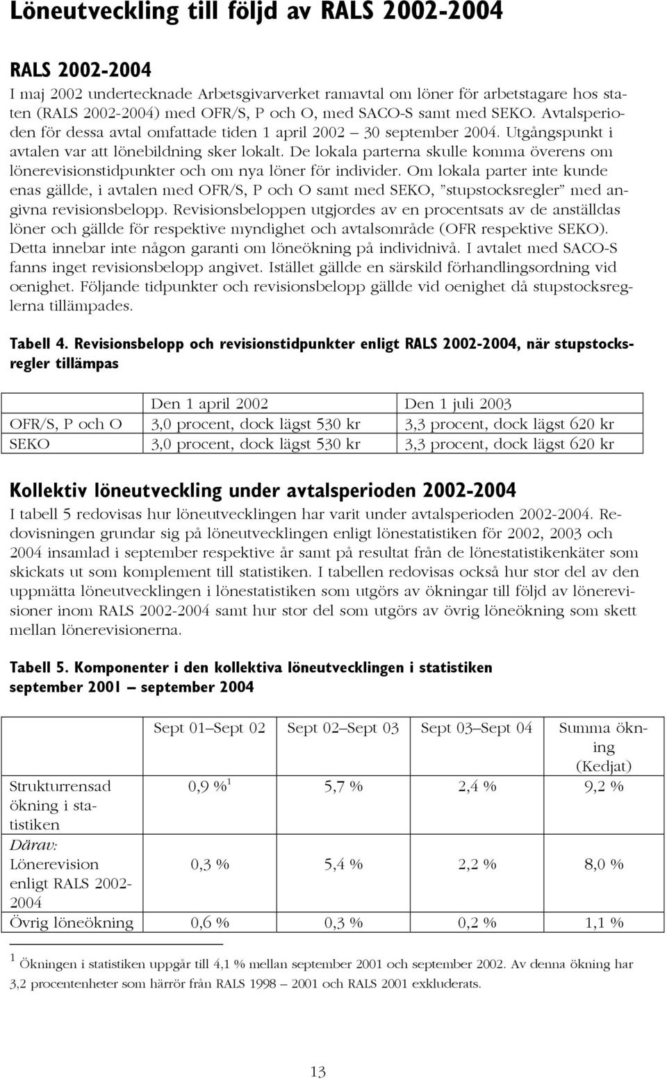 De lokala parterna skulle komma överens om lönerevisionstidpunkter och om nya löner för individer.