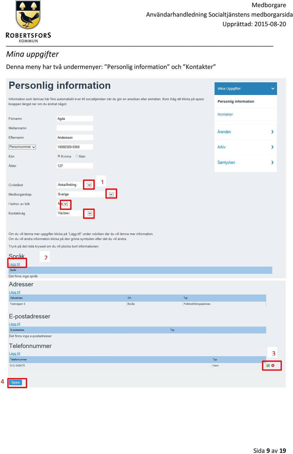 Personlig information och