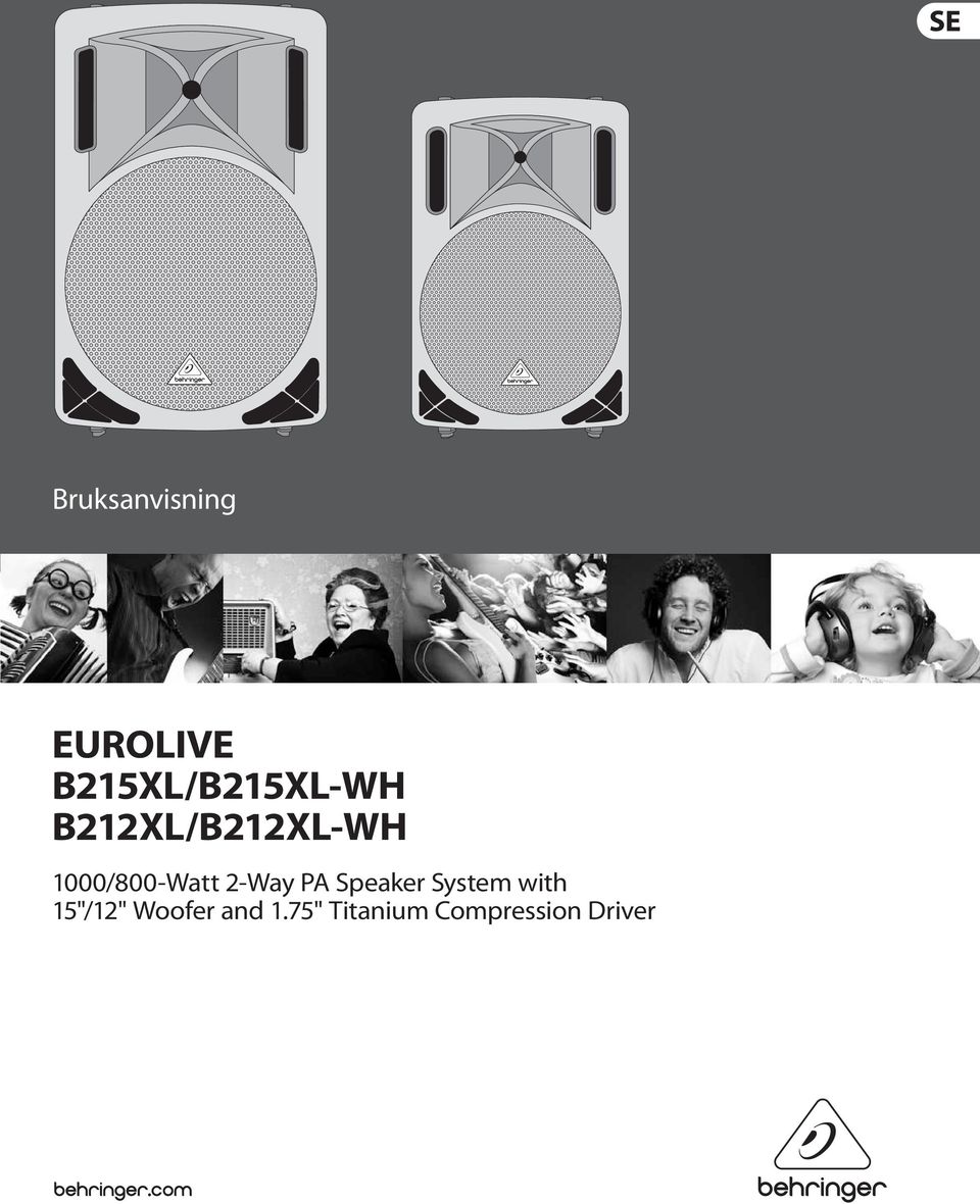 1000/800-Watt 2-Way PA Speaker System