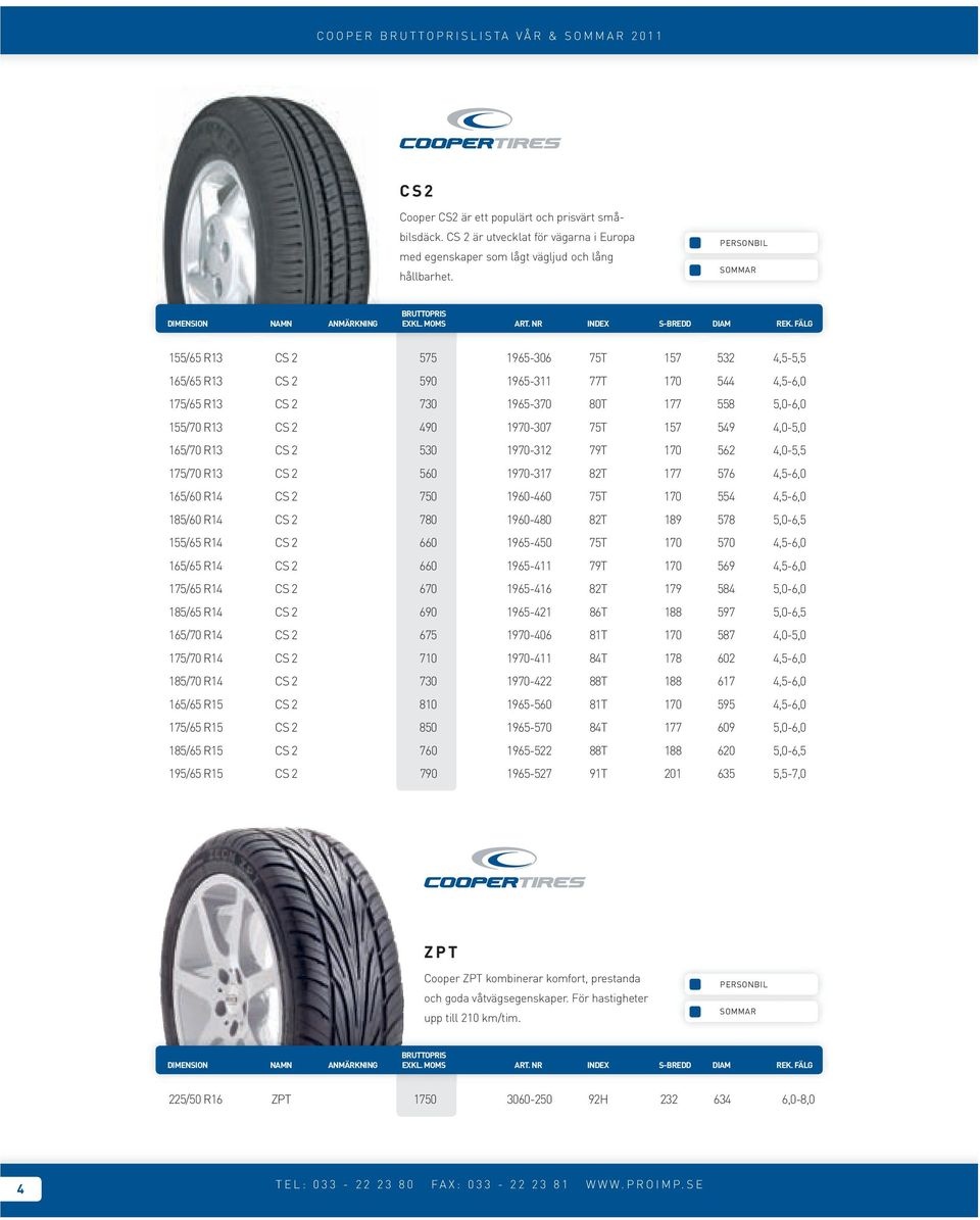 165/70 R13 CS 2 530 1970-312 79T 170 562 4,0-5,5 175/70 R13 CS 2 560 1970-317 82T 177 576 4,5-6,0 165/60 R14 CS 2 750 1960-460 75T 170 554 4,5-6,0 185/60 R14 CS 2 780 1960-480 82T 189 578 5,0-6,5