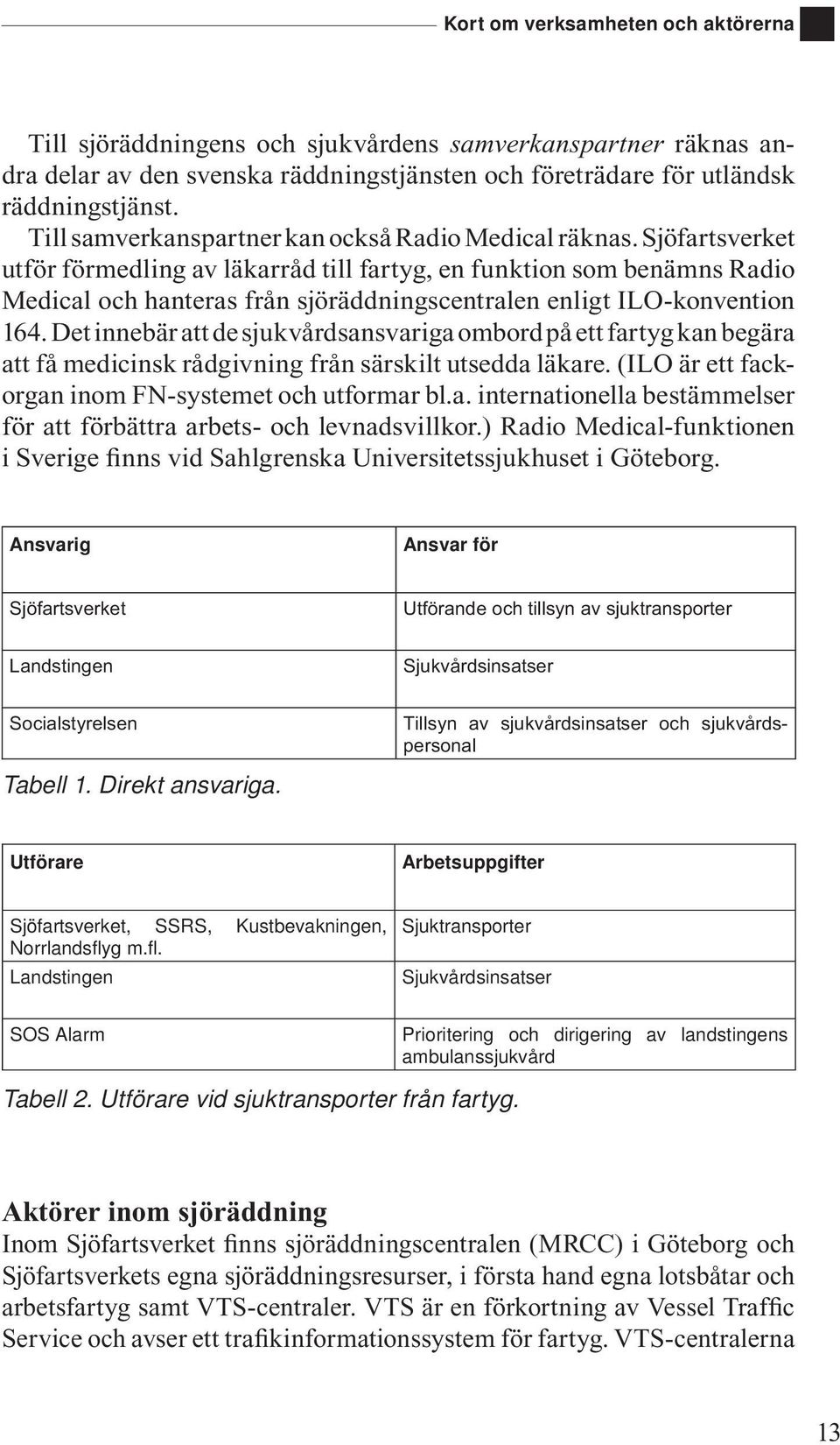 Sjöfartsverket utför förmedling av läkarråd till fartyg, en funktion som benämns Radio Medical och hanteras från sjöräddningscentralen enligt ILO-konvention 164.