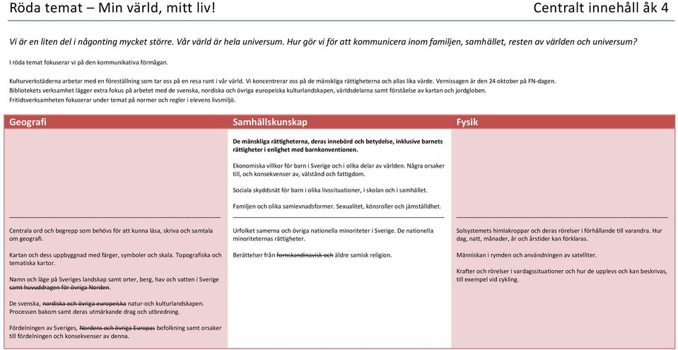 Ekonomiska villkor för barn i Sverige och i olika delar av världen. Några orsaker till, och konsekvenser av, välstånd och fattigdom.