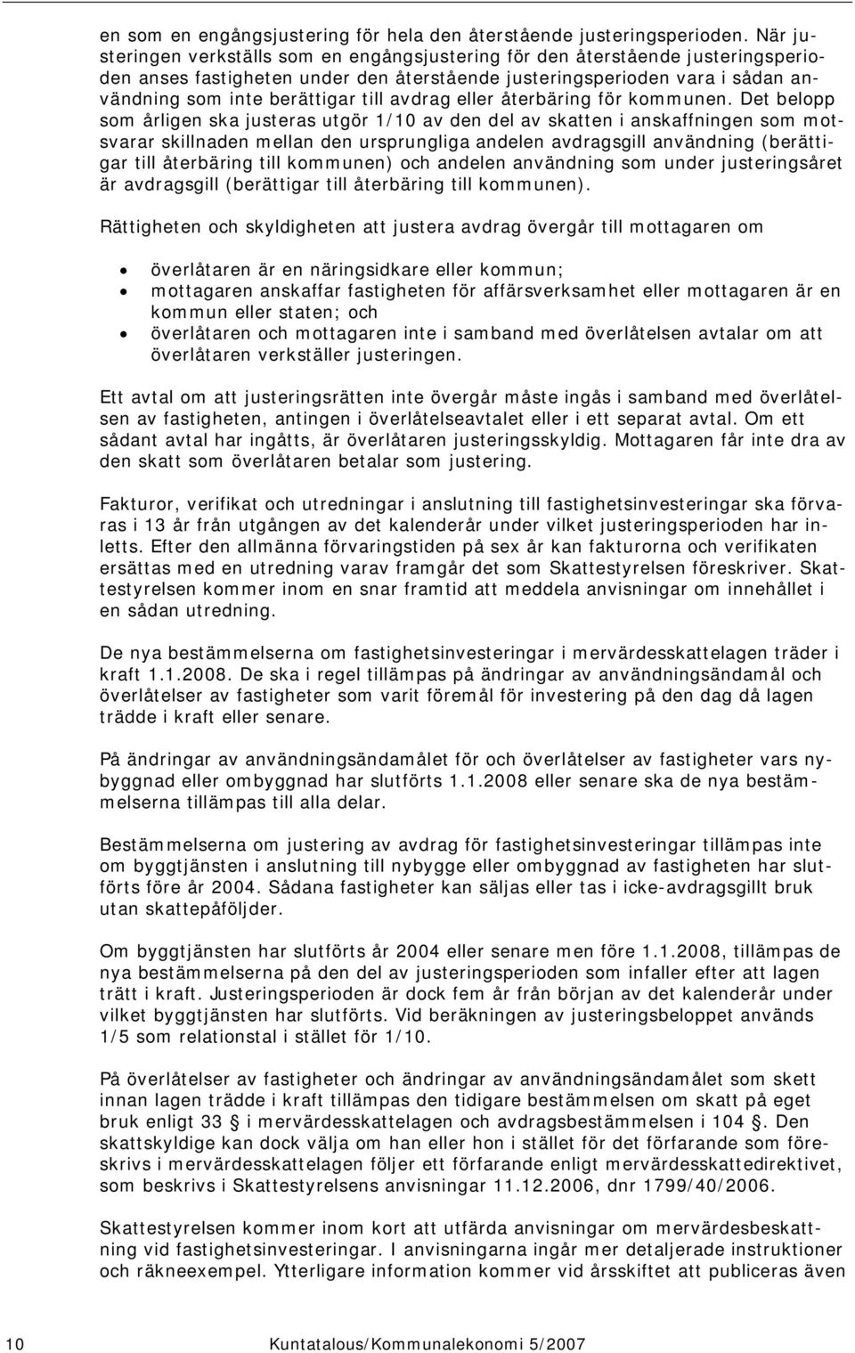 avdrag eller återbäring för kommunen.