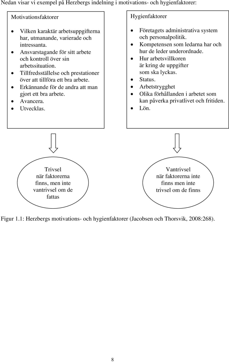 Avancera. Utvecklas. Företagets administrativa system och personalpolitik. Kompetensen som ledarna har och hur de leder underordnade. Hur arbetsvillkoren är kring de uppgifter som ska lyckas. Status.