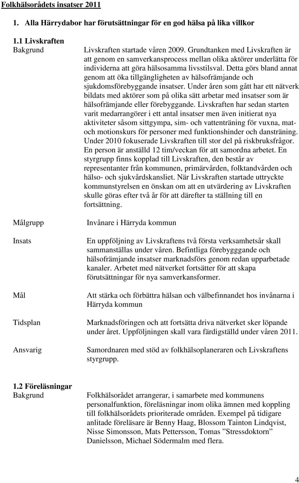 Detta görs bland annat genom att öka tillgängligheten av hälsofrämjande och sjukdomsförebyggande insatser.