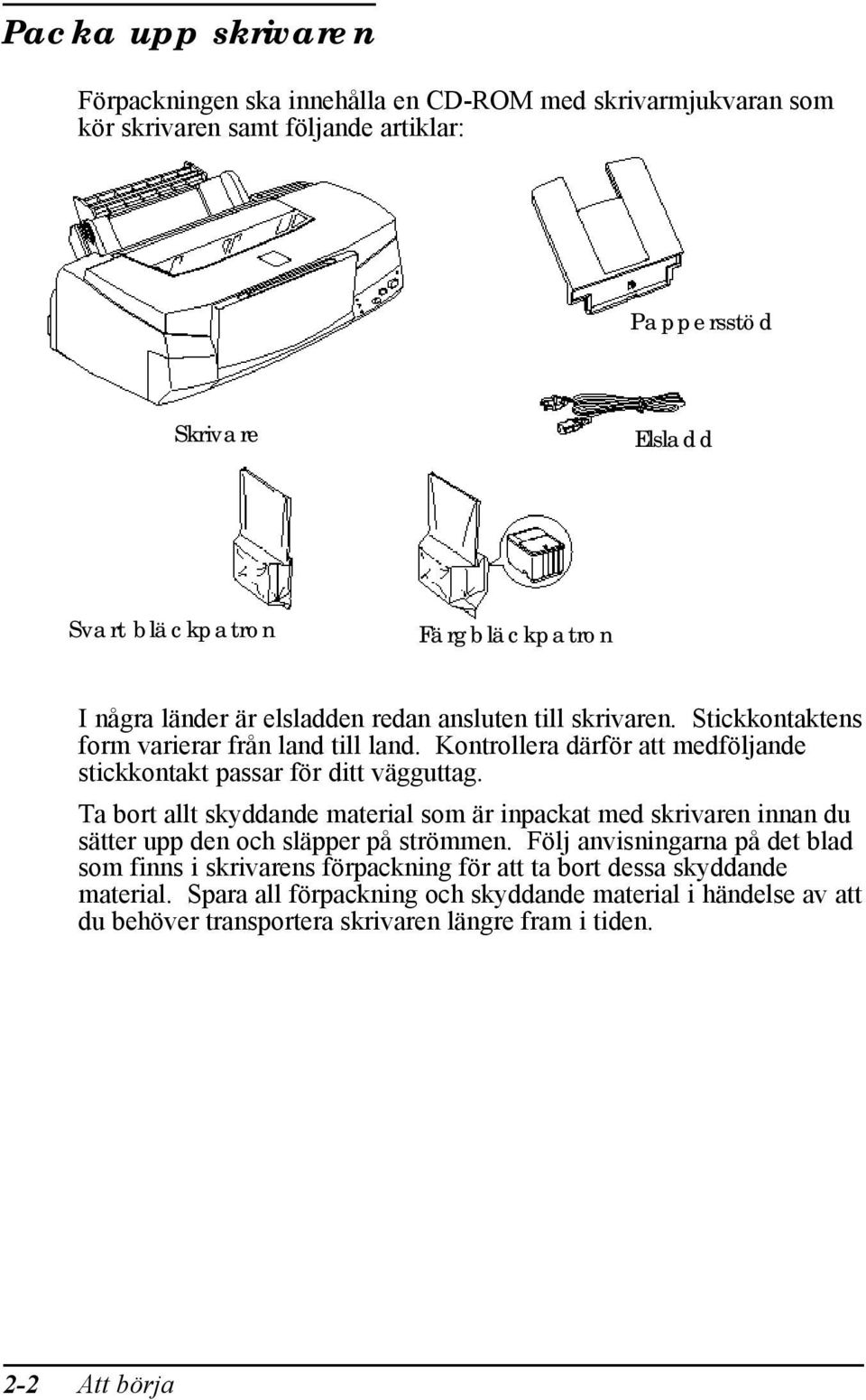 Kontrollera därför att medföljande stickkontakt passar för ditt vägguttag.