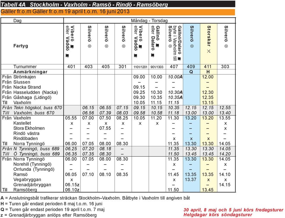 15 Från Tekn högskol, buss 670 06.15 06.55 07.15 09.15 10.15 10.35 12.15 12.15 12.55 Till Vaxholm, buss 670 06.56 07.39 08.03 09.58 10.58 11.18 13.00 13.00 13.40 Från Vaxholm 05.55 07.00 07.50 08.