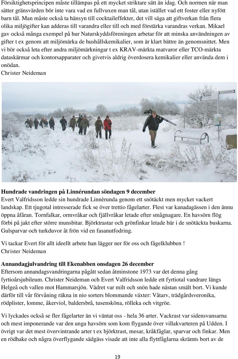 Man måste också ta hänsyn till cocktaileffekter, det vill säga att giftverkan från flera olika miljögifter kan adderas till varandra eller till och med förstärka varandras verkan.