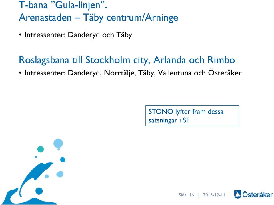 Täby Roslagsbana till Stockholm city, Arlanda och Rimbo