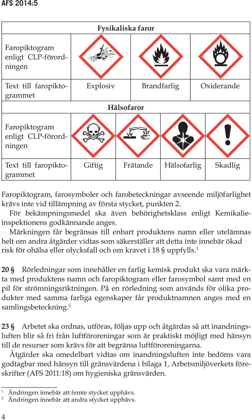 För bekämpningsmedel ska även behörighetsklass enligt Kemikalieinspektionens godkännande anges.