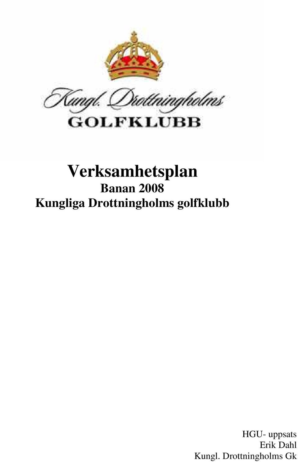 golfklubb HGU- uppsats